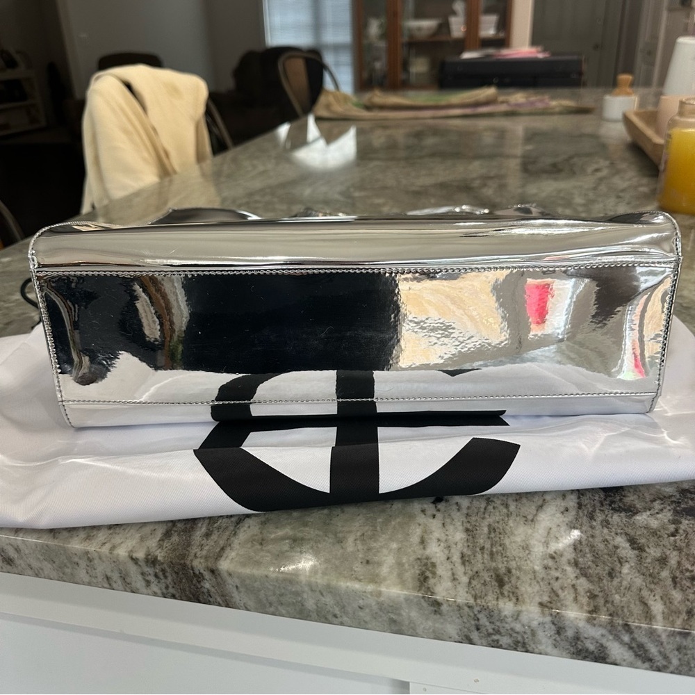 Telfar Medium Shopping Tote Bag - Mirror Silver - Picture 6 of 14